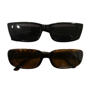 Y2KStylish Black and Brown Sunglasses Set